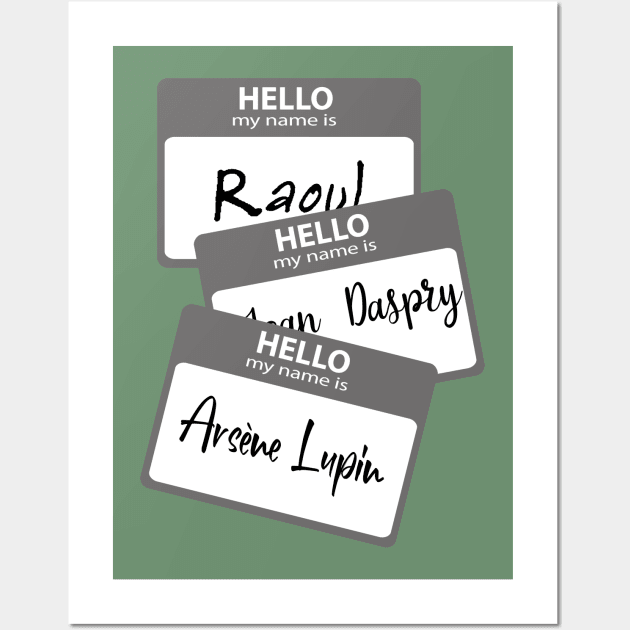 Arsène Lupin book name tag Wall Art by Bookishandgeeky